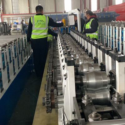 Máquina formadora de rollos de acero para puerta de persiana enrollable con corte hidráulico y PLC