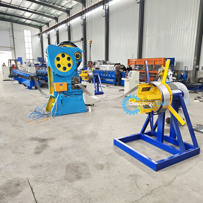 Máquina formadora de rollos de bastidor vertical para estanterías con control PLC de acero galvanizado