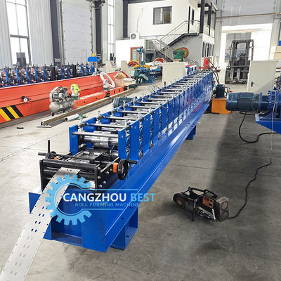 Máquina formadora de rollos de bastidor vertical para estanterías con control PLC de acero galvanizado