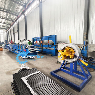 Máquina hidráulica de moldeado de rollos de acero galvanizado con perfiles de caja de vigas de tamaño múltiple