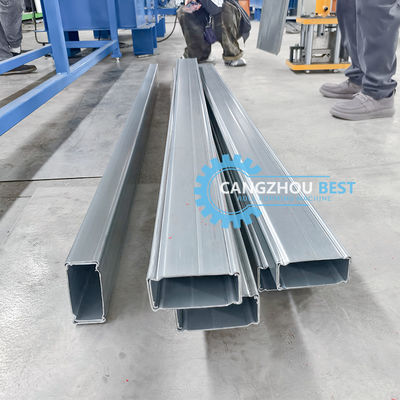 Máquina hidráulica de moldeado de rollos de acero galvanizado con perfiles de caja de vigas de tamaño múltiple