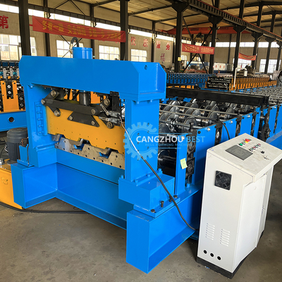 Máquina de moldeado de rodillos de cubierta de piso 1250mm Control PLC 22kw