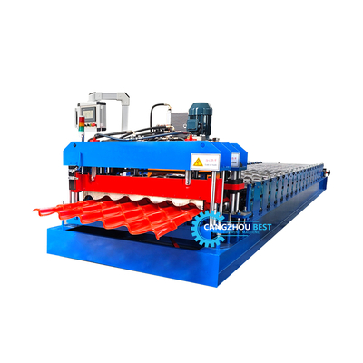 Máquina automática de conformado de tejas para tejados con control PLC 3KW
