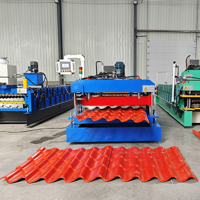 Máquina automática de conformado de tejas para tejados con control PLC 3KW