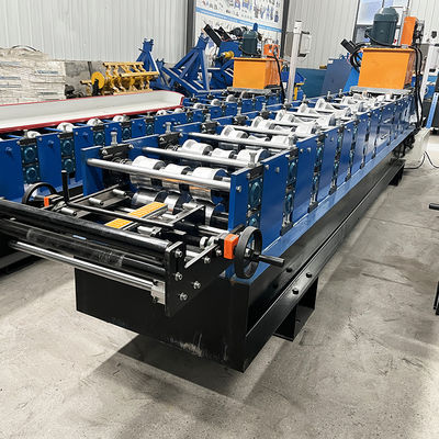 Máquina formadora de rollos de cumbrera con prensado hidráulico con acero 45# de alta calidad y 15 pasos de conformado