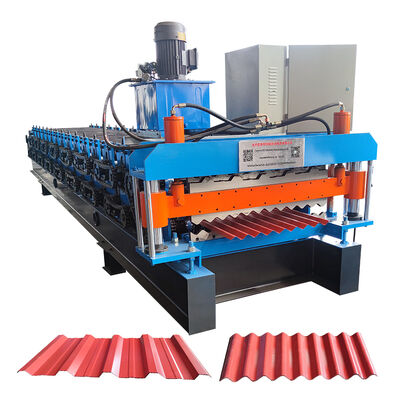 South African double-layer ceramic tile roll manufacturing machinery, hot-selling automatic IBR roofing sheet manufacturing machine