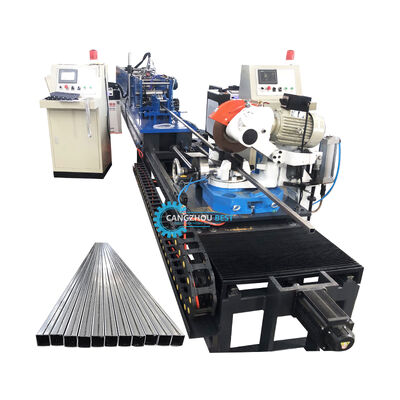 Máquina formadora de tubos cuadrados de soldadura láser de perfil de acero de pequeño tamaño de 20x20 mm