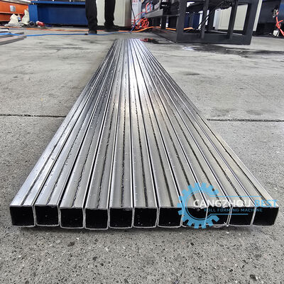 Máquina formadora de tubos cuadrados de soldadura láser de perfil de acero de pequeño tamaño de 20x20 mm