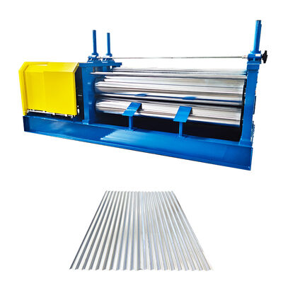 0.12-0.3mm Material delgado Tambor de cubierta corrugada de la hoja de rollo de la máquina de formación con sistema de control PLC y 45 # rodillos de acero