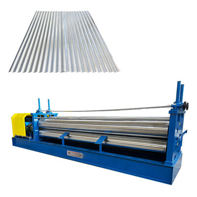Material delgado de acero galvanizado 0.12mm Barril de cubierta corrugada de lámina de rodillo de moldeado de máquina