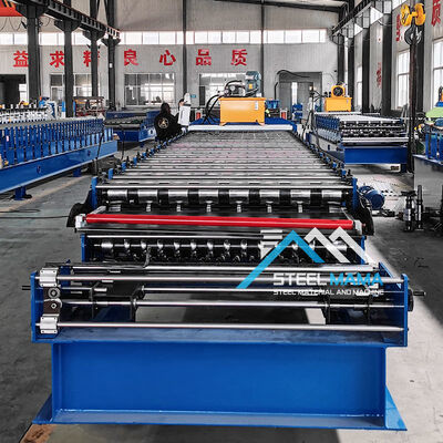 Máquina formadora de baldosas onduladas y esmaltadas de doble capa