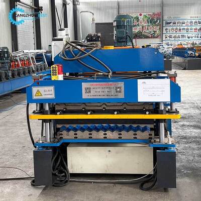 Máquina perfiladora de doble capa para láminas trapezoidales y onduladas