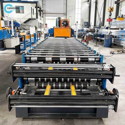 Máquina perfiladora de doble capa para láminas trapezoidales y onduladas