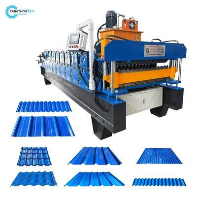 Máquina Formadora de Rollos para Techos de Chapa Trapezoidal IBR de Doble Capa 840 y 836