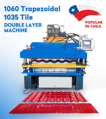 Capa doble de la pared y del tejado 	Cubrir el rollo de la hoja que formaba la máquina 8.5kw automatizó