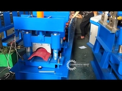 Ce de acero de Ridge Cap Roll Forming Machine del tejado de teja del color de 0.4m m